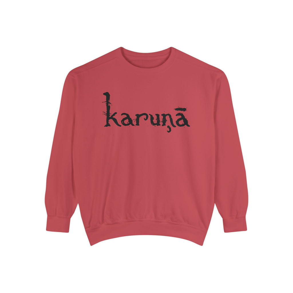 Karuna text, Mushroom illustration Sweatshirt | Spiritual Sanskrit, Botanical