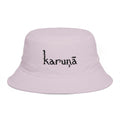karuṇa script Bucket Hat | Sanskrit Compassion embroidery, brown